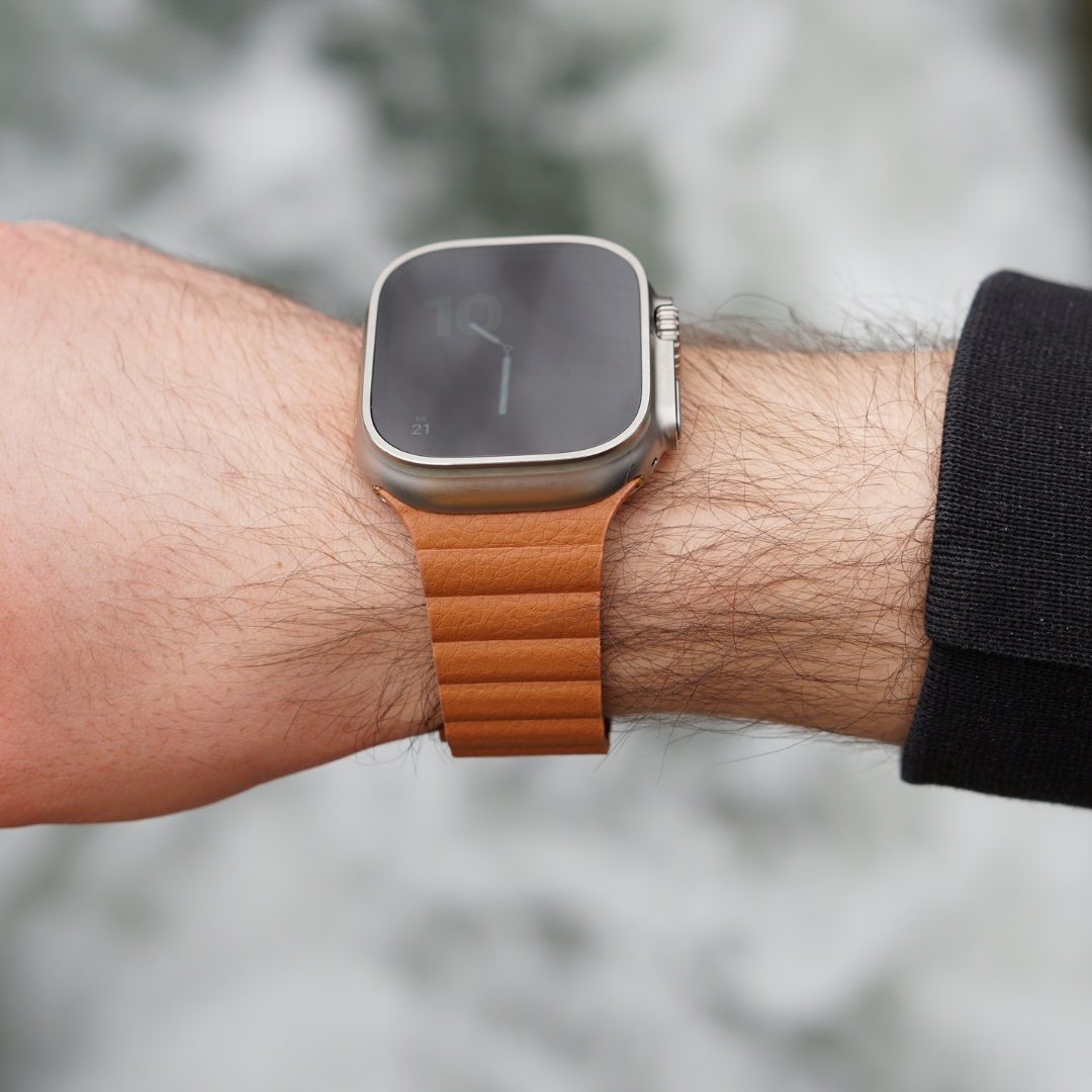 Watchloops Magnetic Leder Armband passend für Apple Watch
