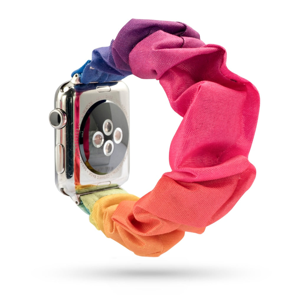<transcy>Apple Watch bracelet "Silk scrunchies band"</transcy>