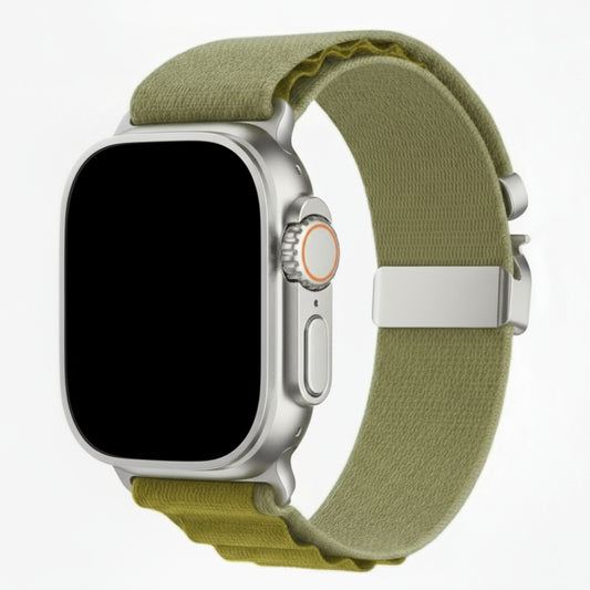 watchloops-aeris-armband-apple-watch-olive-vorne