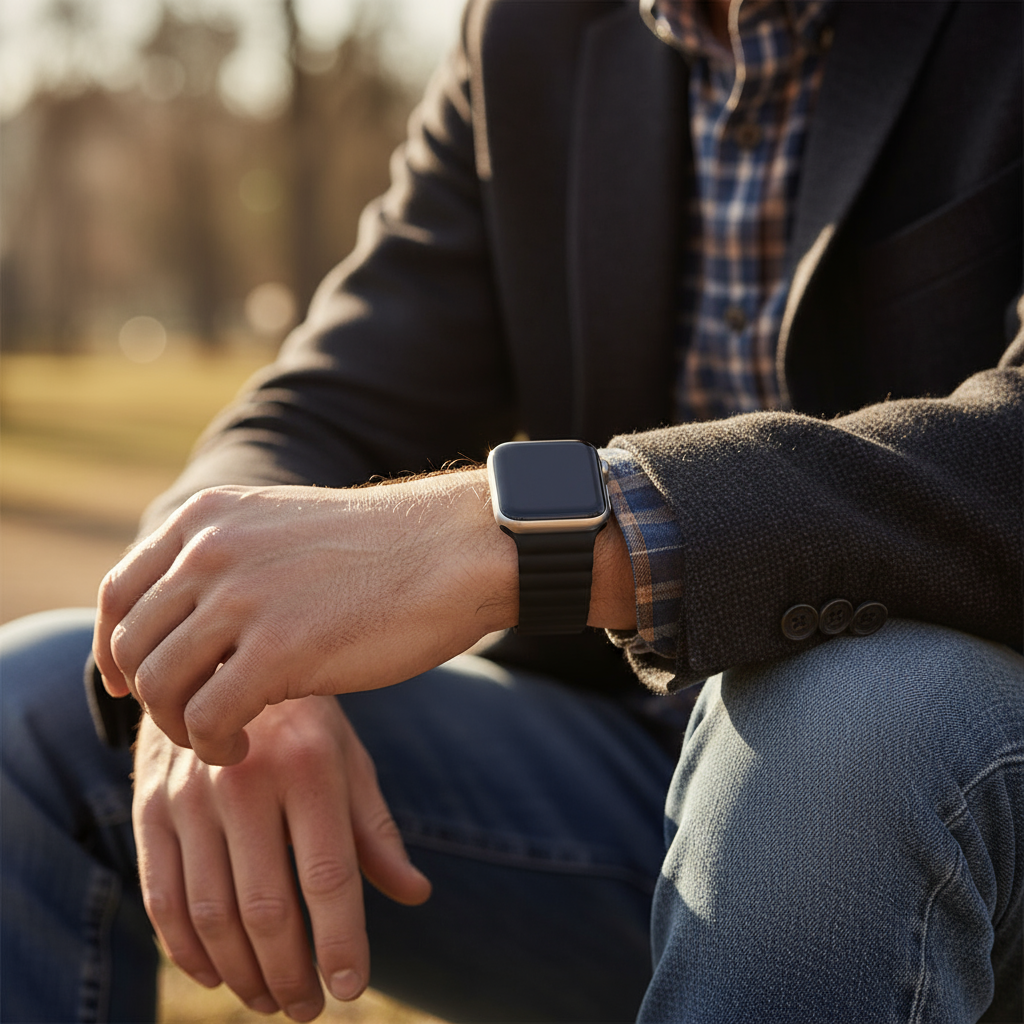 Watchloops Magnetic Leder Armband für Apple Watch