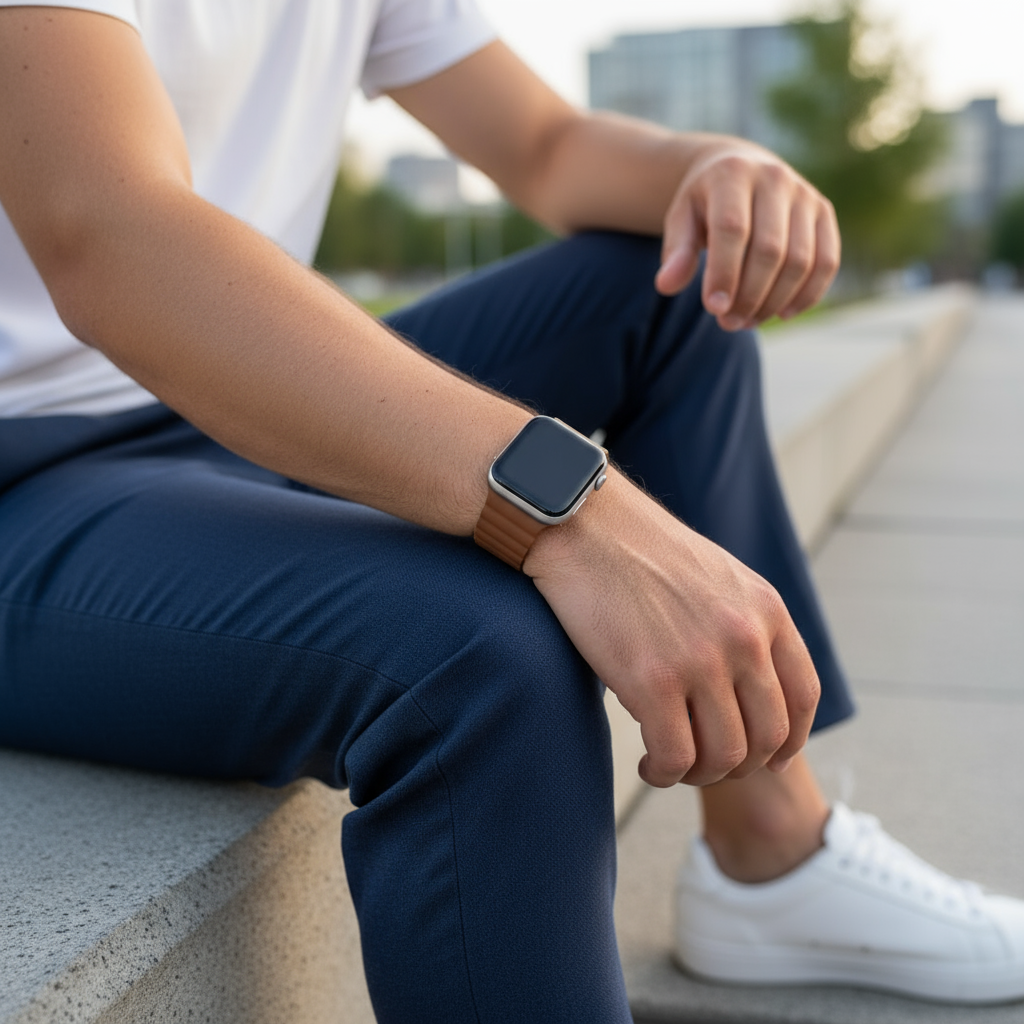 Watchloops Magnetic Leder Armband für Apple Watch