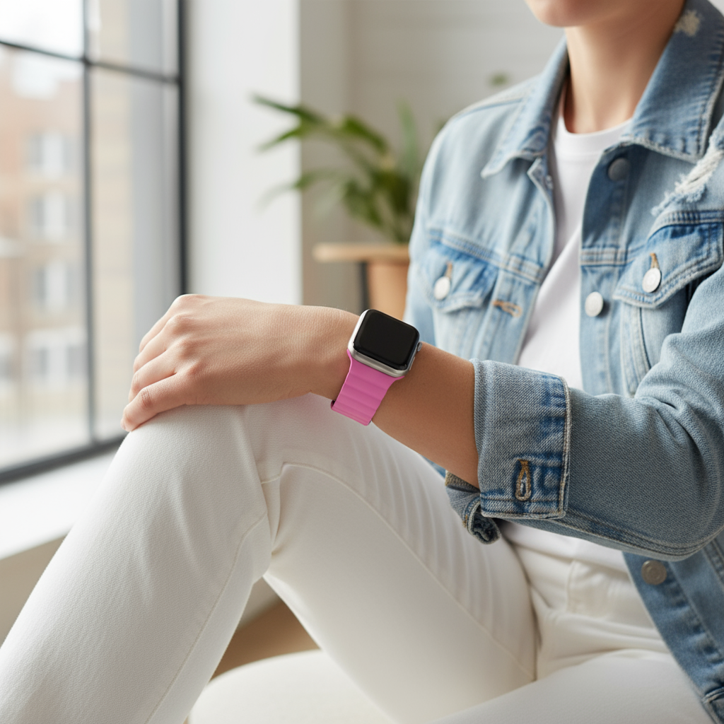Watchloops Magnetic Leder Armband für Apple Watch
