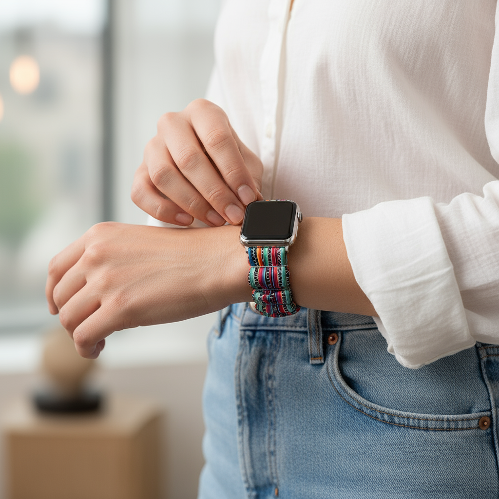 Watchloops Silk Scrunchies Band Armband für Apple Watch