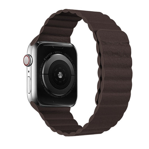 <transcy>Apple Watch bracelet "Magnetic Leather"</transcy>