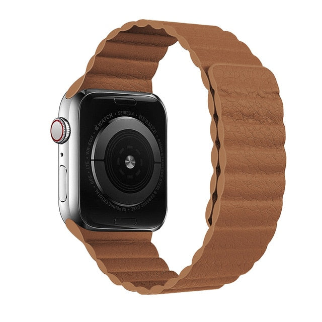 Watchloops Magnetic Leder Armband für Apple Watch
