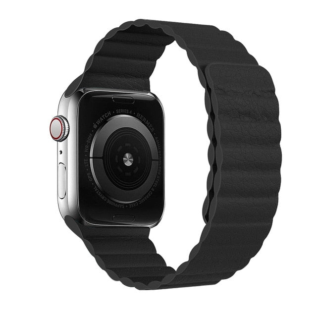Watchloops Magnetic Leder Armband für Apple Watch