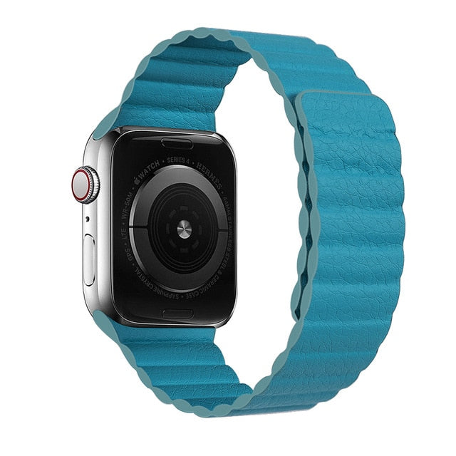 Watchloops Magnetic Leder Armband für Apple Watch